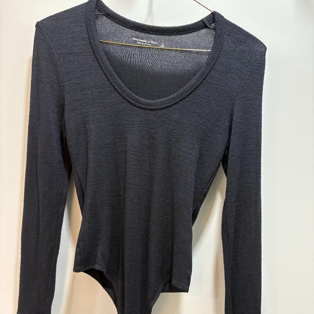 Abercrombie & Fitch soft cozy bodysuit black